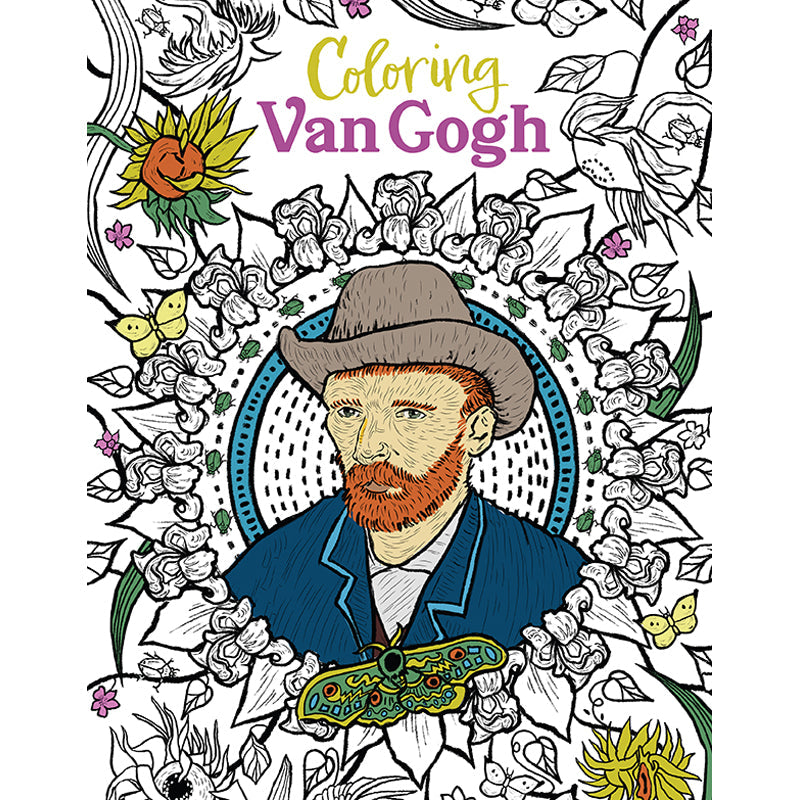 Softcover Coloring Van Gogh book by Insight Editions featuring famous paintings and intricate designs for coloring.