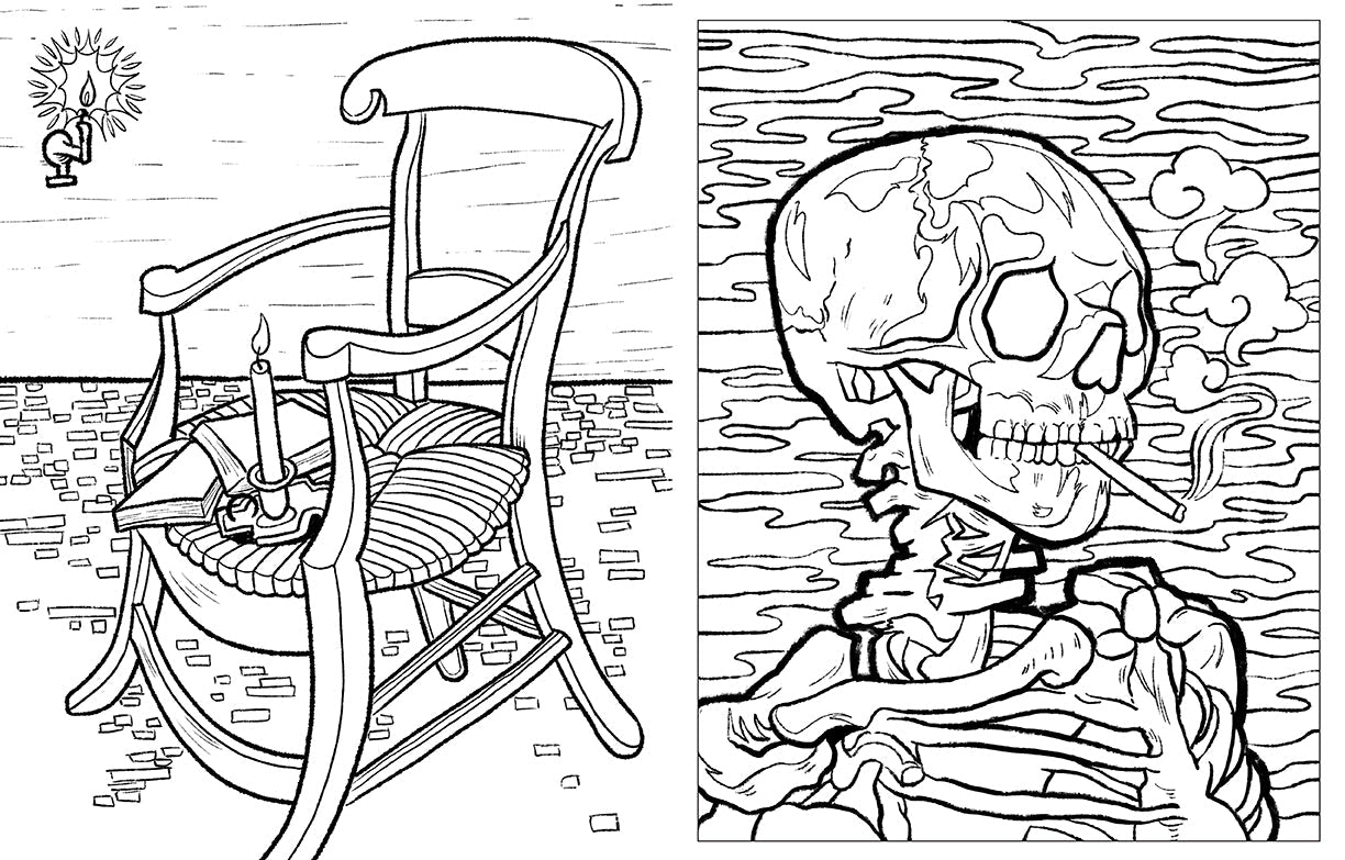 Softcover coloring book titled "Coloring Van Gogh" by Insight Editions featuring artwork-inspired pages for creative coloring.