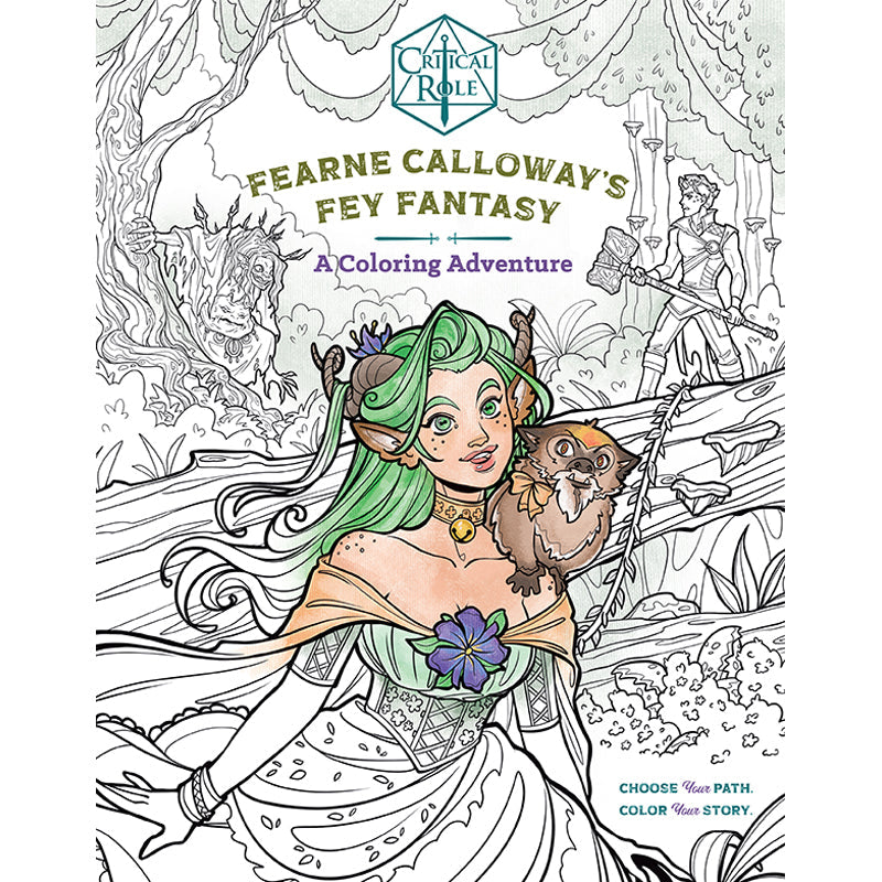 Softcover book titled "Critical Role: Fearne Calloway's Fey Fantasy" by Insight Editions, featuring colorful fantasy artwork.
