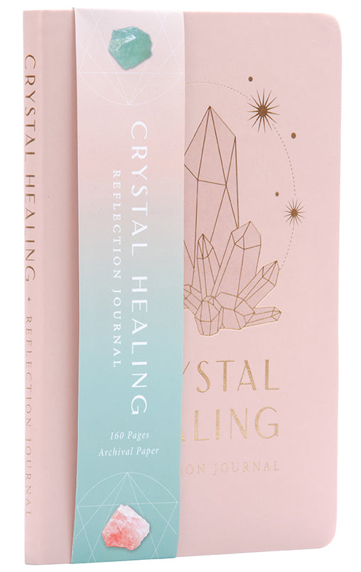 Softcover Crystal Healing Reflection Journal by Insight Editions with a calming design, for daily mindfulness and self-reflection.