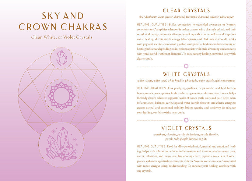Softcover Crystal Healing Reflection Journal by Insight Editions with colorful cover design for mindfulness and self-reflection.