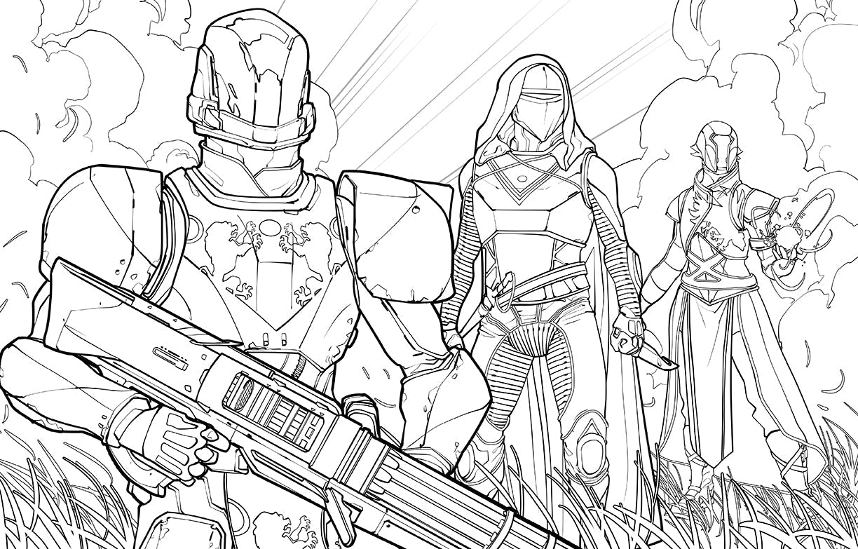 Softcover Destiny: The Official Coloring Book Vol. 2 by Insight Editions featuring vibrant game-inspired illustrations for coloring.