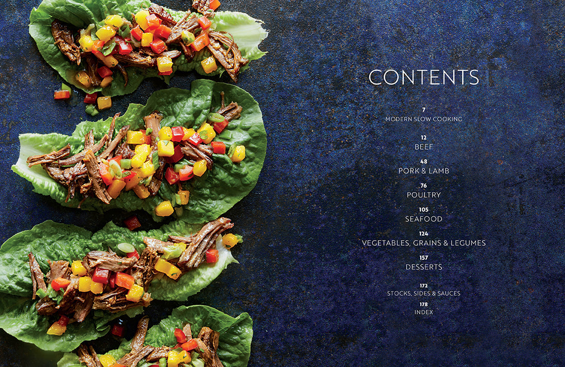 Softcover copy of "Everyday Slow Cooking" cookbook by Insight Editions with colorful recipe images on the cover.
