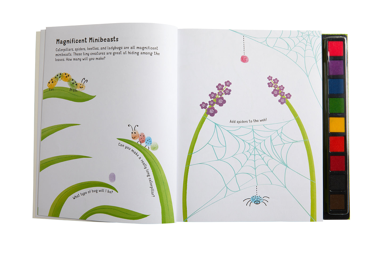 Softcover Fingerprint Friends book by Insight Editions featuring colorful fingerprint animal illustrations on the cover.