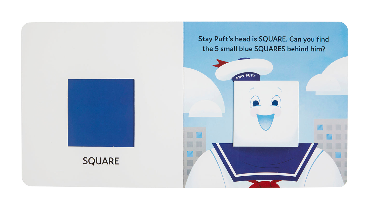 Softcover Ghostbusters: Book of Shapes by Insight Editions featuring colorful, themed shapes on the cover.
