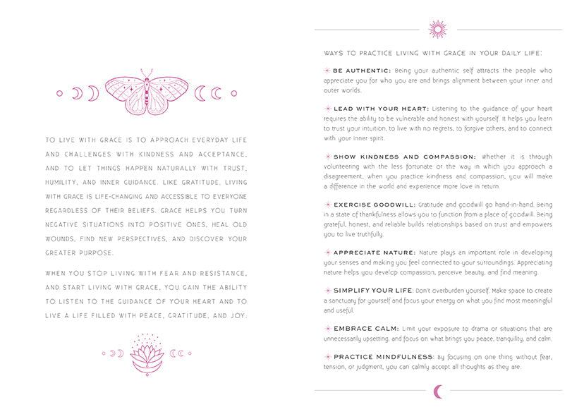 Softcover book titled "Grace" by Insight Editions, featuring a cover image with elegant design and artwork.