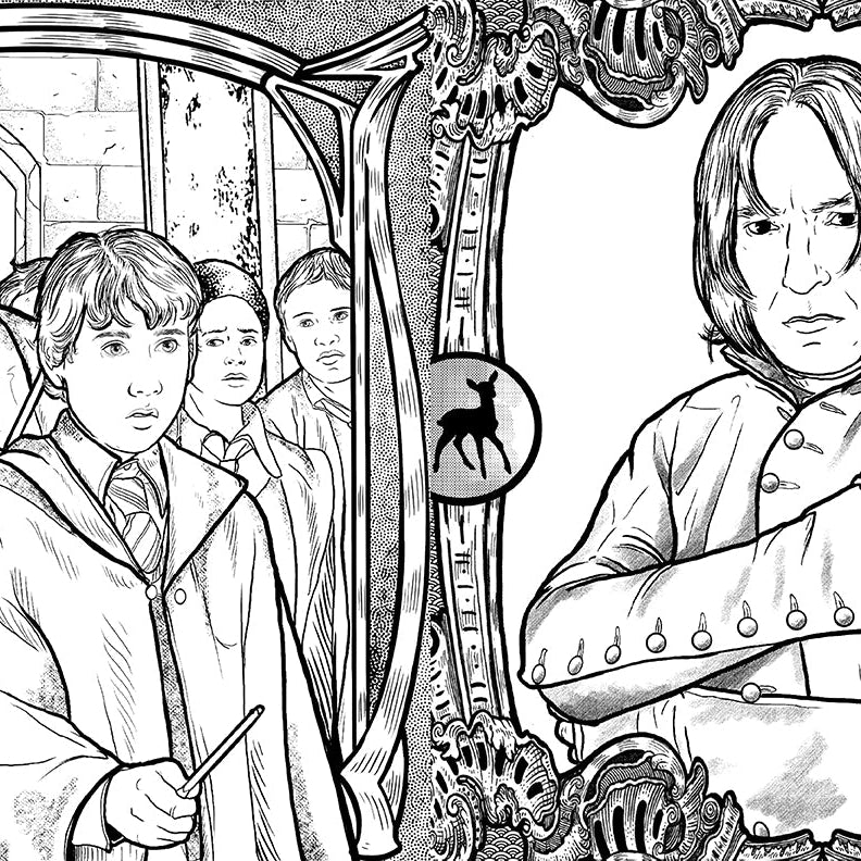 Softcover Harry Potter Coloring Wizardry book by Insight Editions featuring magical illustrations for coloring.