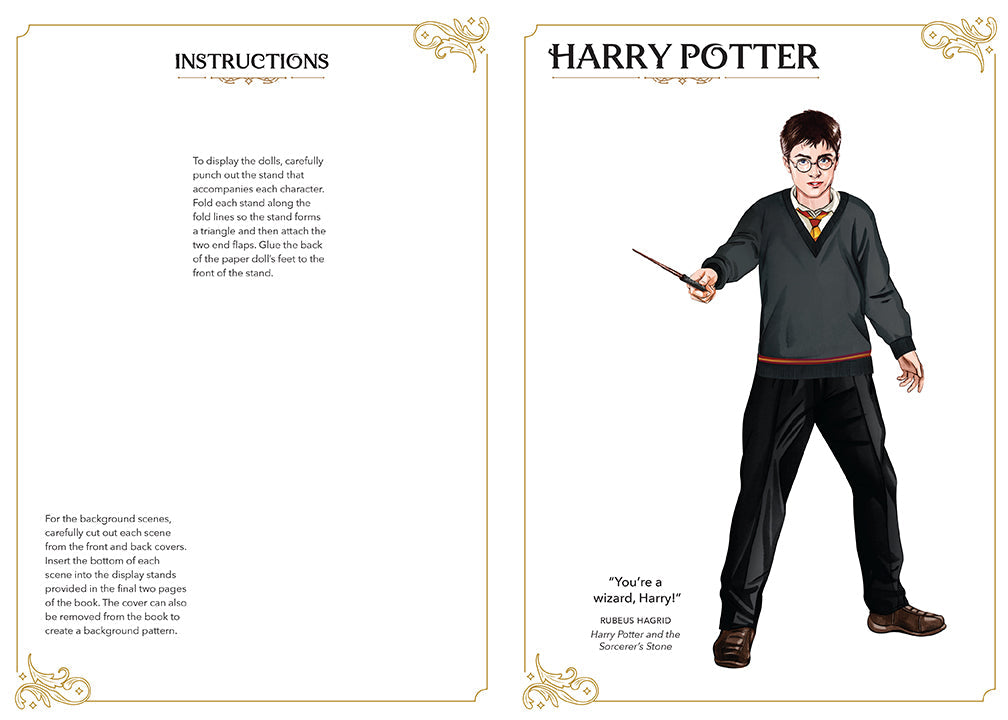 Harry Potter Deluxe Paper Dolls softcover book by Insight Editions, featuring magical character paper doll illustrations.