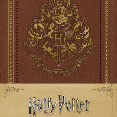 Harry Potter Hogwarts ruled notebook in softcover by Insight Editions, featuring iconic Hogwarts design on the cover.