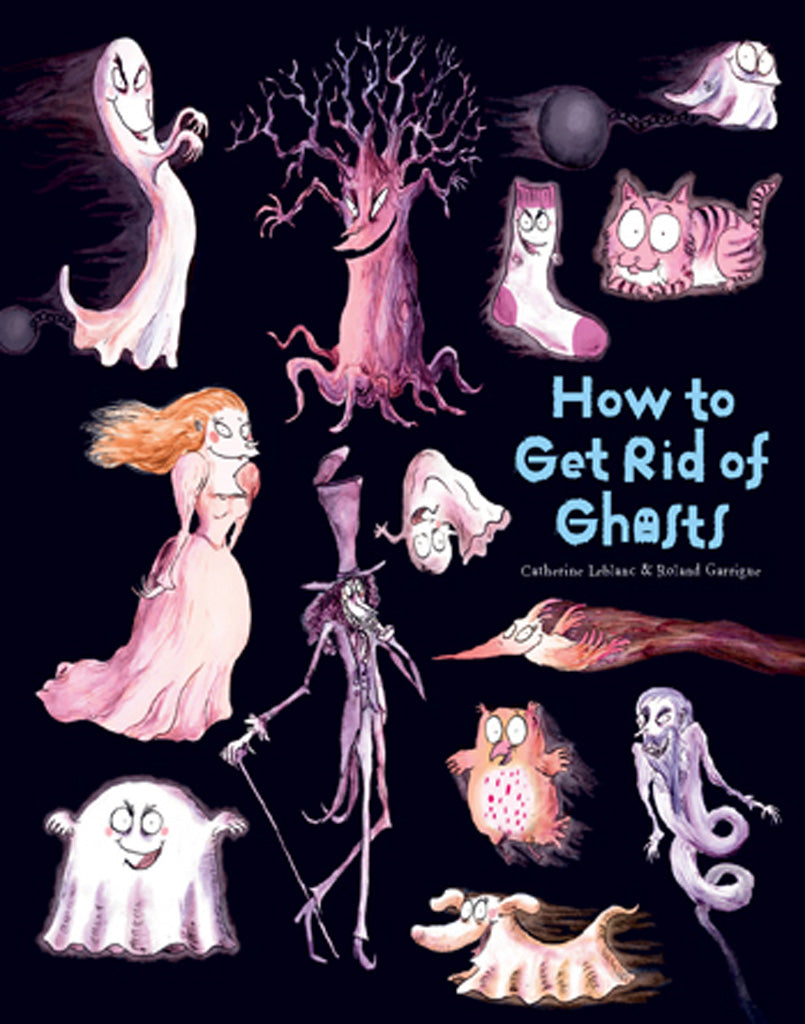 Softcover book titled "How to Get Rid of Ghosts" by Insight Editions, featuring a spooky cover design on a plain background.