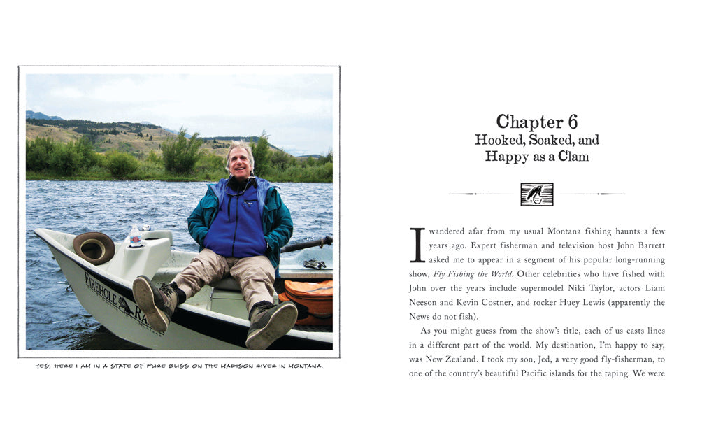 Softcover book titled "I've Never Met an Idiot on the River" by Insight Editions, with a river-themed cover design.