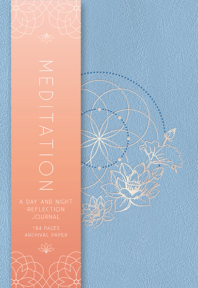 Softcover meditation book by Insight Editions featuring calming imagery on the cover.