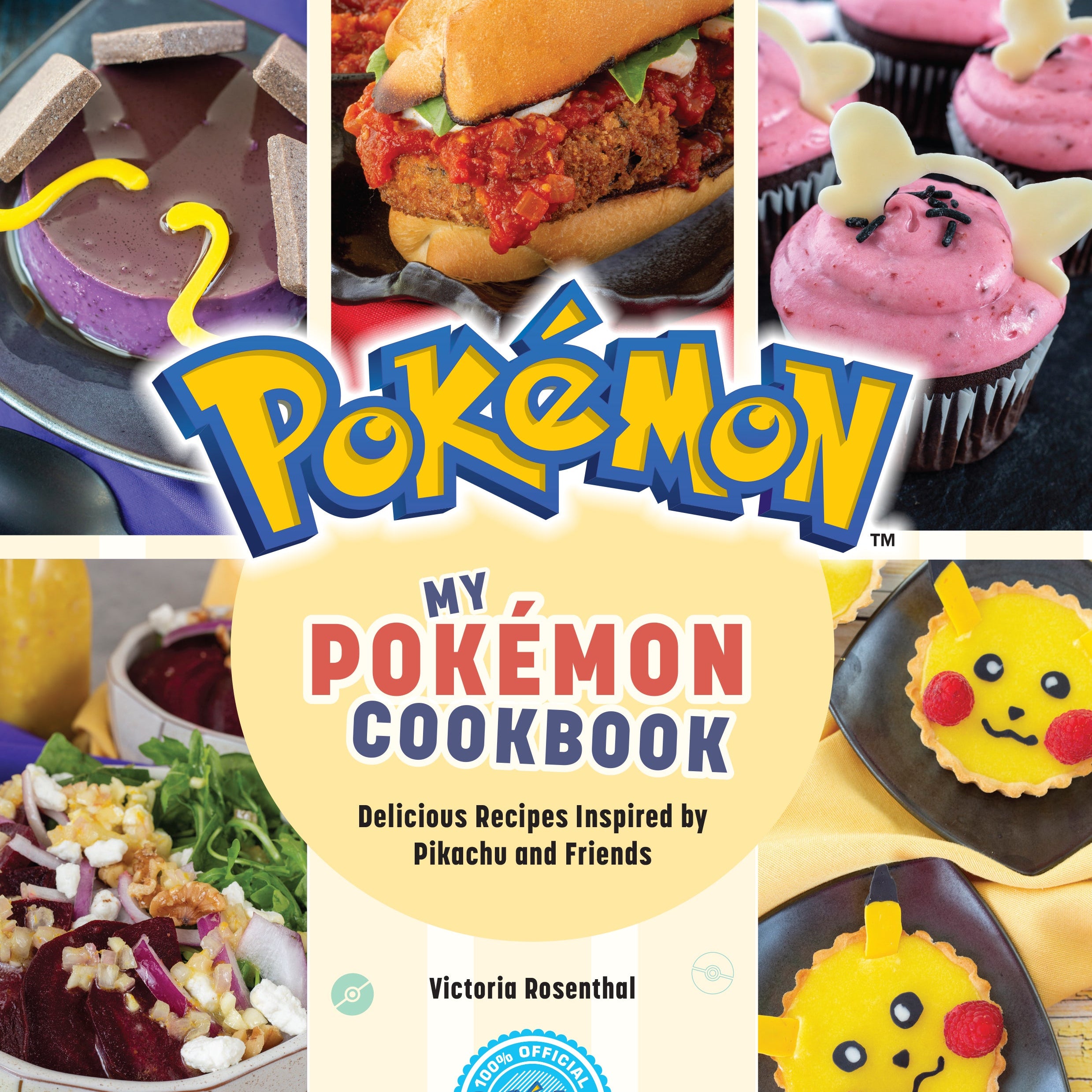 Softcover My Pokémon Cookbook by Insight Editions featuring colorful Pokémon-themed recipes and illustrations.
