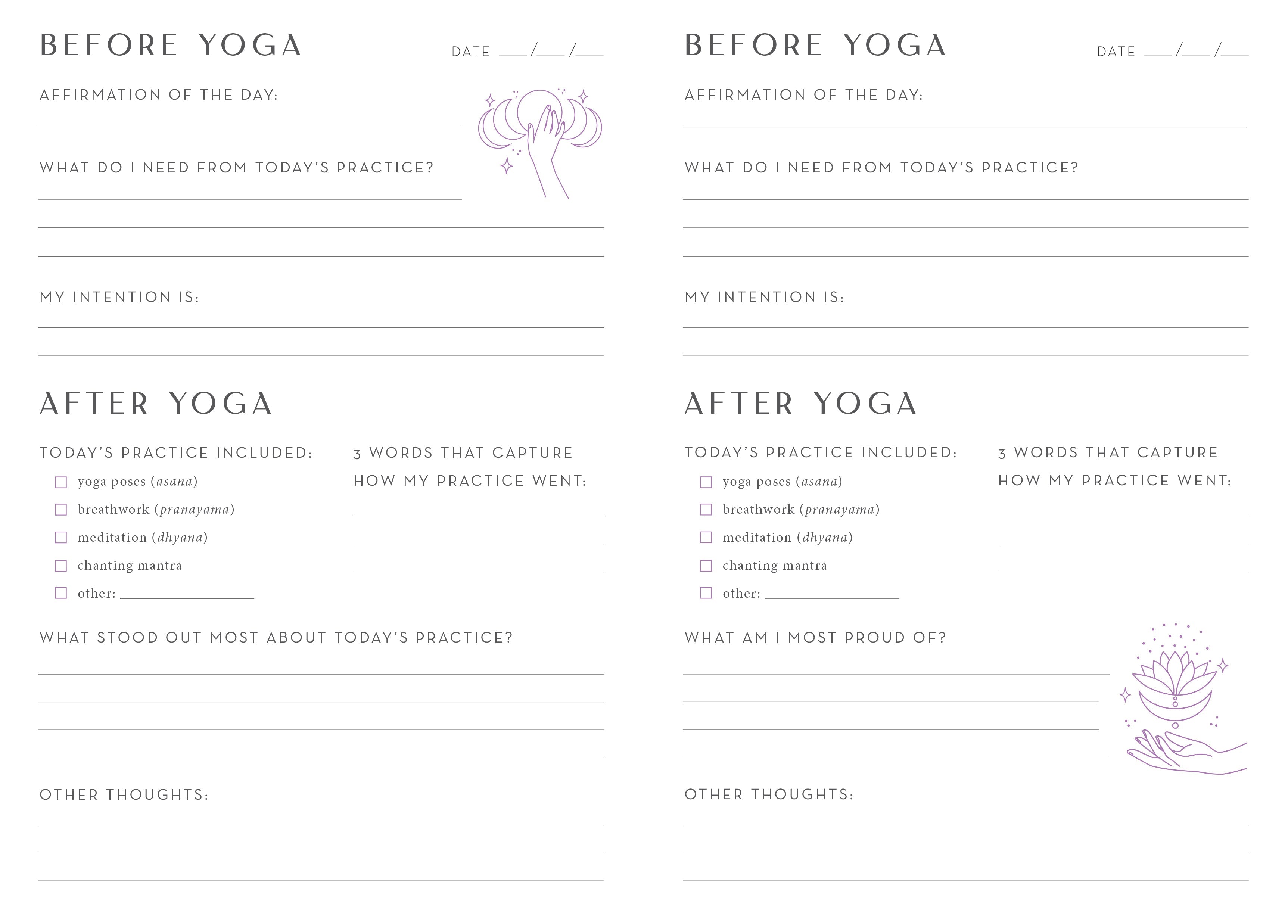 Softcover book titled "My Yoga Journey" by Insight Editions, featuring a calming yoga-themed cover design.
