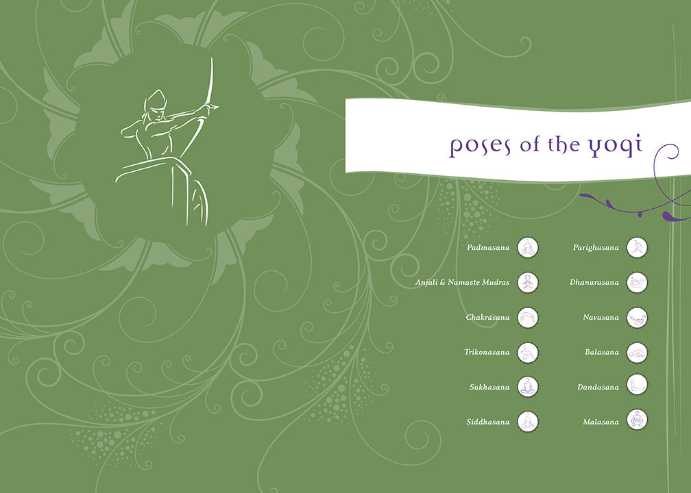 Softcover copy of "Myths of the Asanas" by Insight Editions, featuring a detailed cover design.