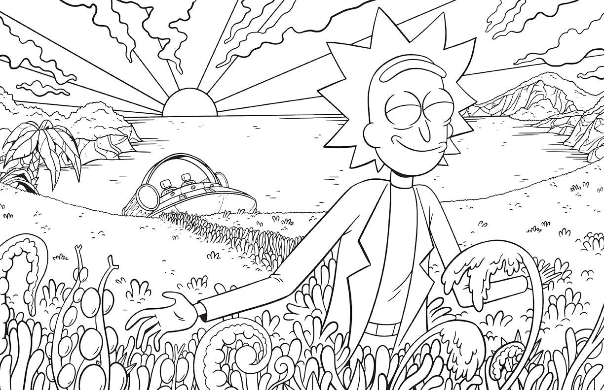 Softcover book titled "Rick and Morty: Sometimes Science is More Art Than Science" by Insight Editions with colorful cover art.