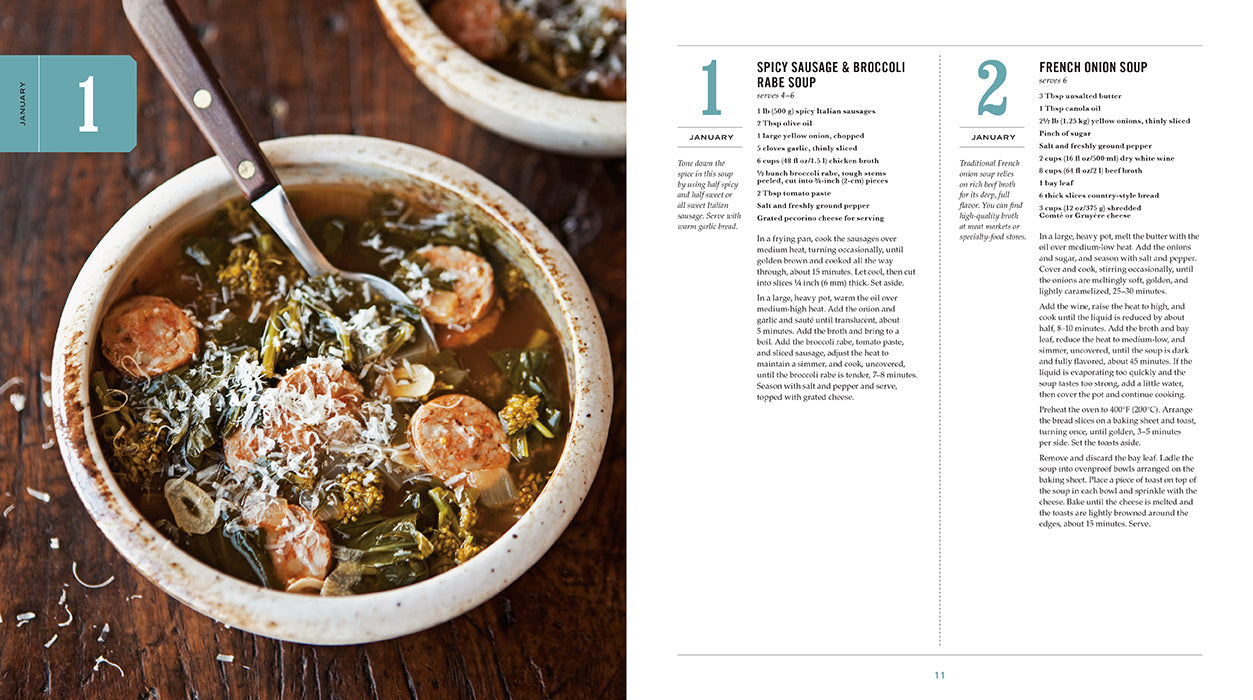 Softcover book titled "Soup of the Day" by Insight Editions, featuring a colorful cover design.