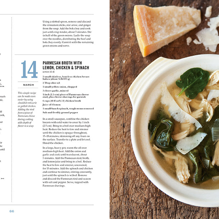 Softcover book titled "Soup of the Day" by Insight Editions, featuring a colorful cover design.