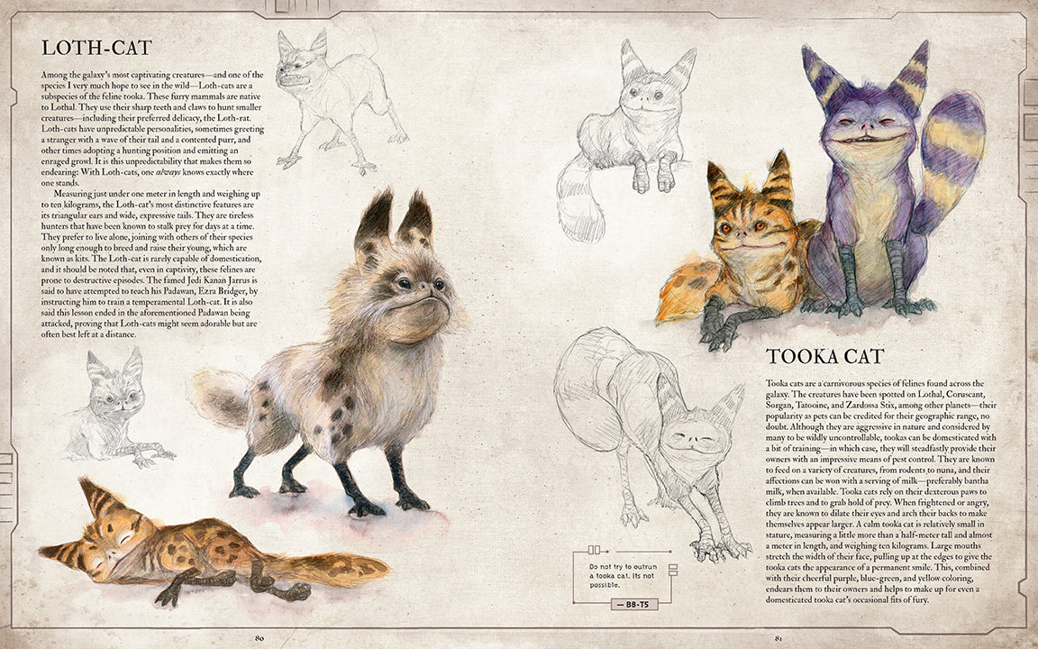 Softcover of Star Wars Bestiary, Vol. 1 by Insight Editions featuring detailed illustrations of Star Wars creatures and aliens.