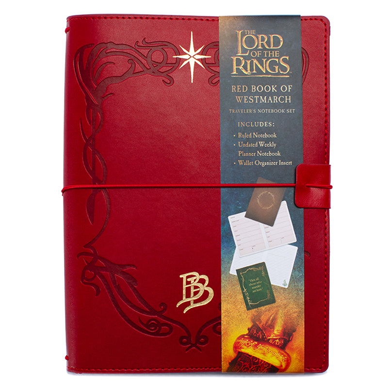 Softcover Traveler's Notebook Set featuring The Lord of the Rings: Red Book of Westmarch cover by Insight Editions.