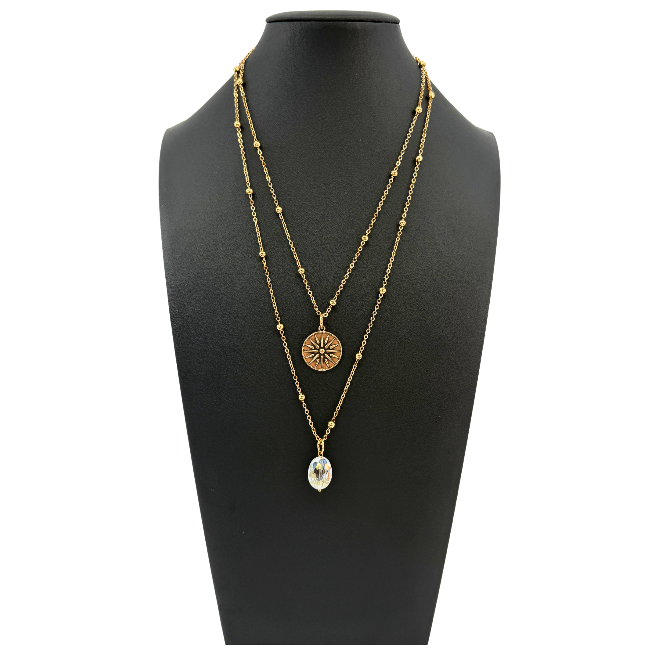 Silver dainty necklace by Katia Designs featuring a star pendant with the phrase "This Too Shall Pass".