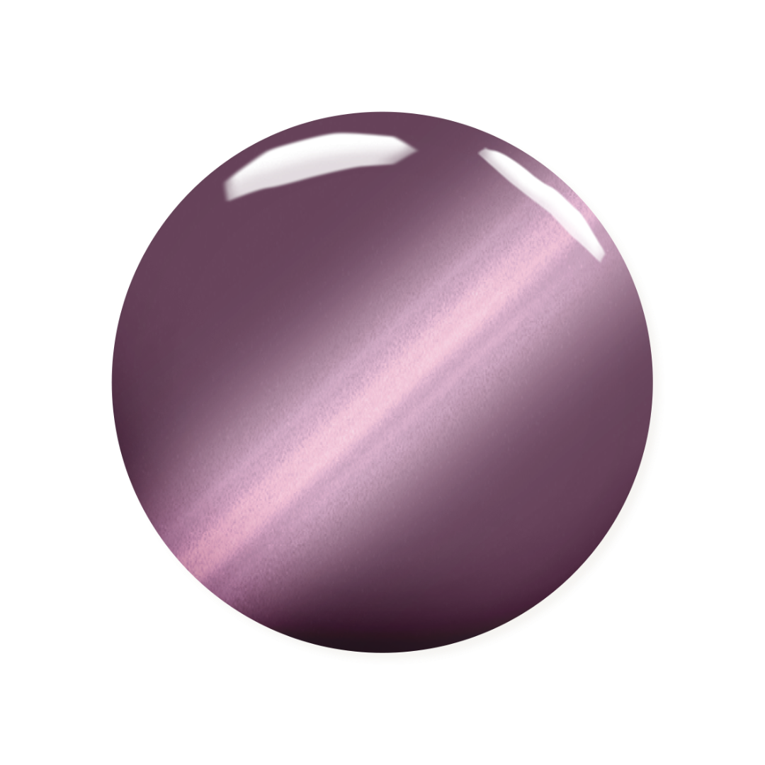 Madam Glam Hocus Plum nail polish bottle with purple plum shade and branding visible on the label.