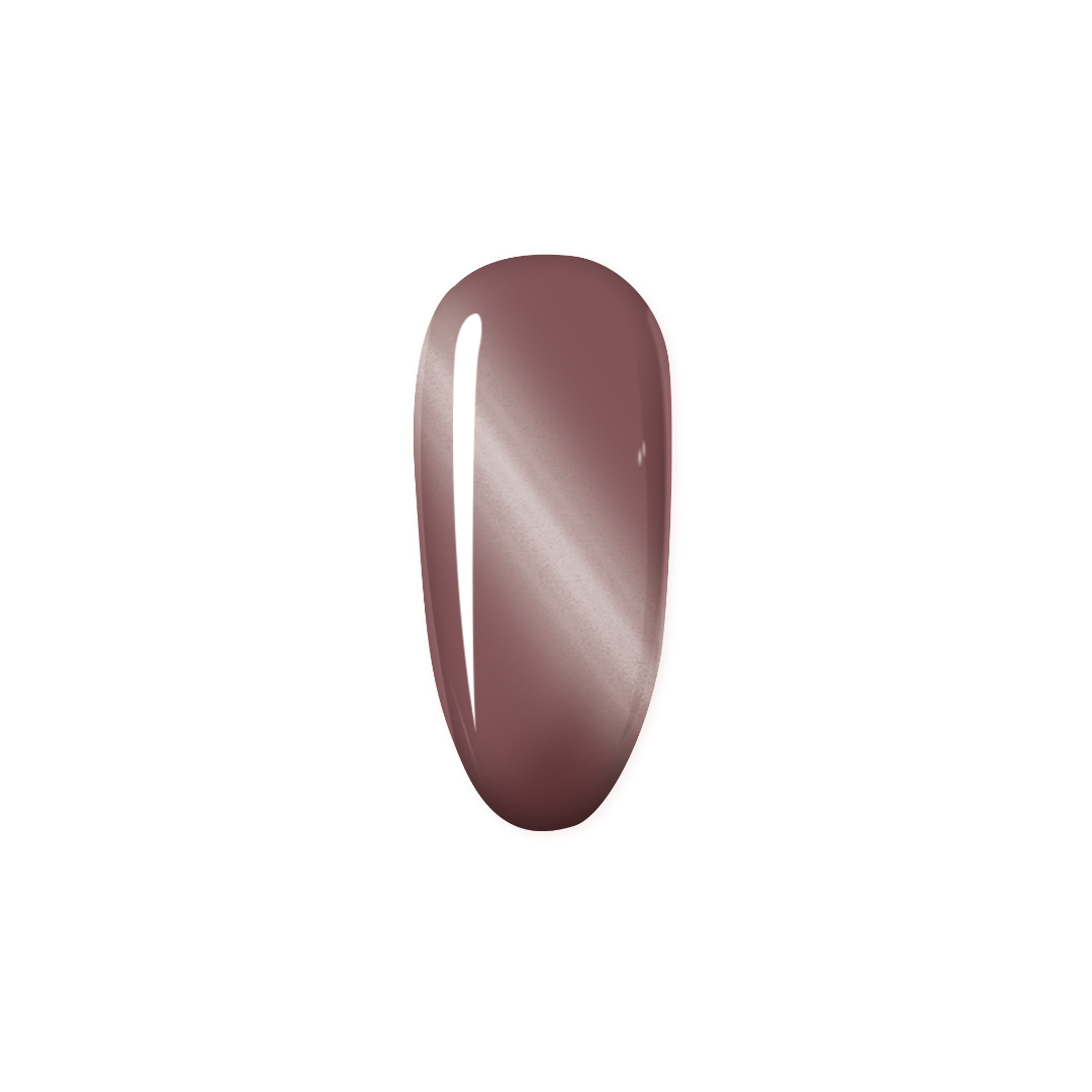 Madam Glam Rose Taupe nail polish bottle with the color swatch showing a soft, muted pinkish-brown shade.