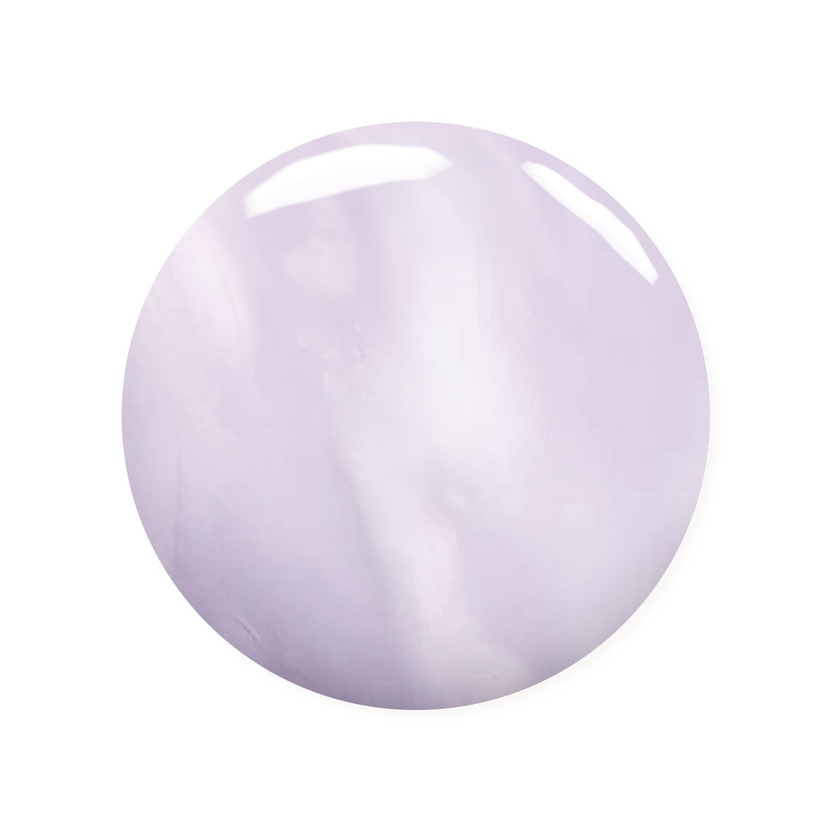 Madam Glam Rosy Lilac Pearl nail polish bottle with a shiny pearl finish and soft purple hue.