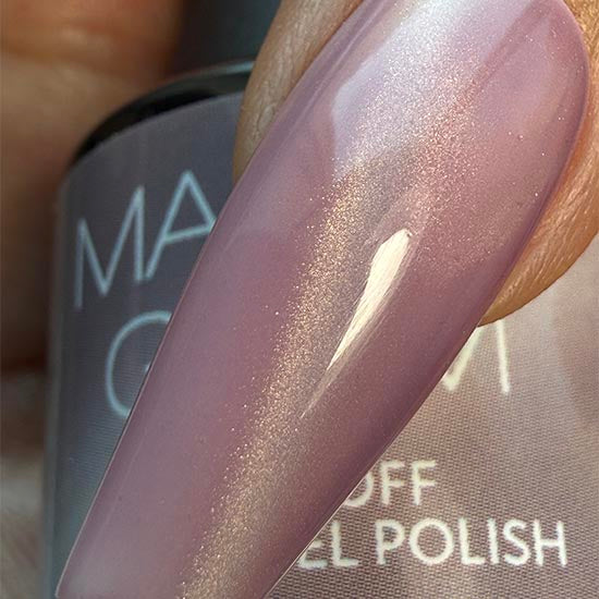 Madam Glam Smoky Elegance nail polish bottle with dark smoky gray shade and sleek black cap.