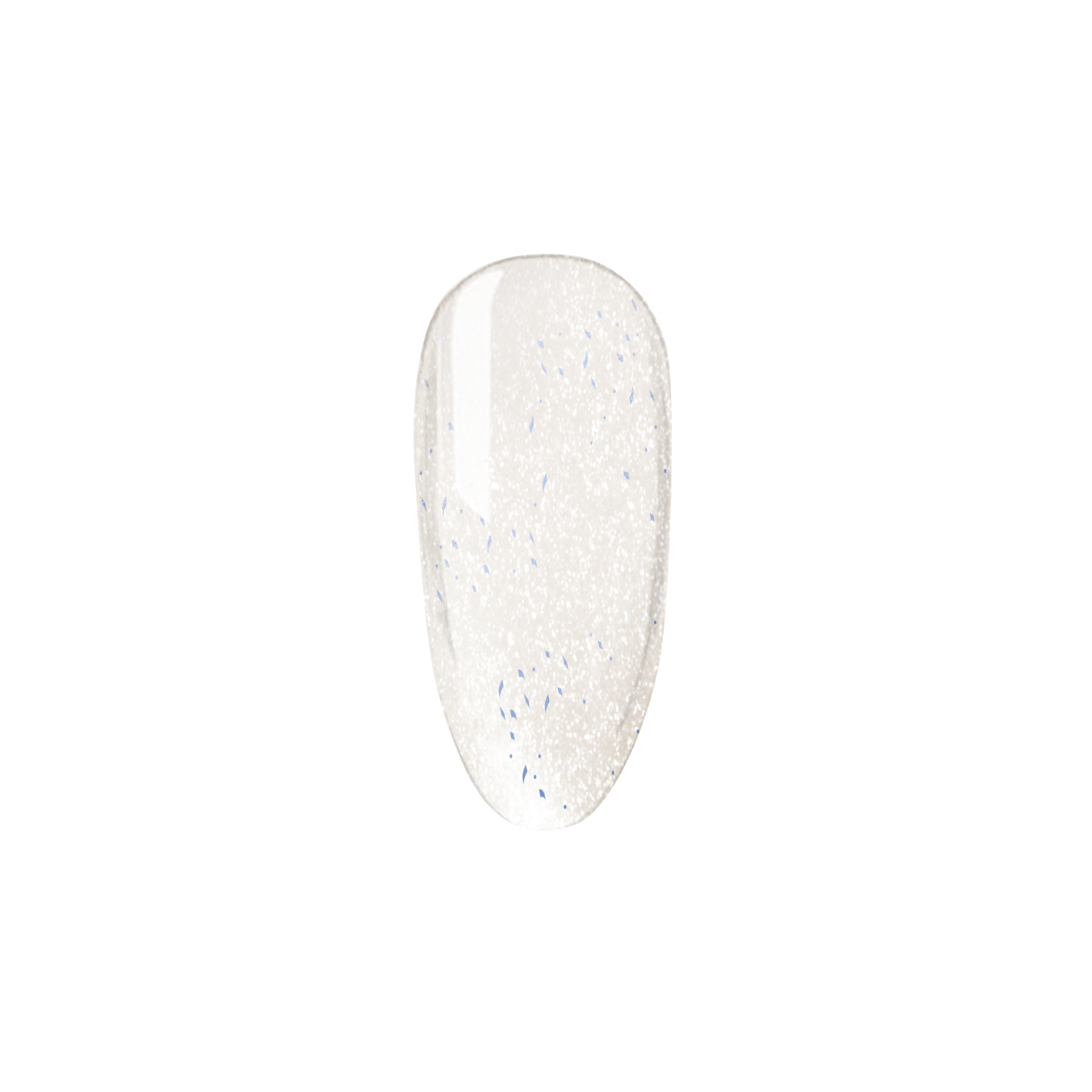 White Mermaid nail polish by Madam Glam shown in a sleek bottle with a glossy white color and mermaid-inspired design.