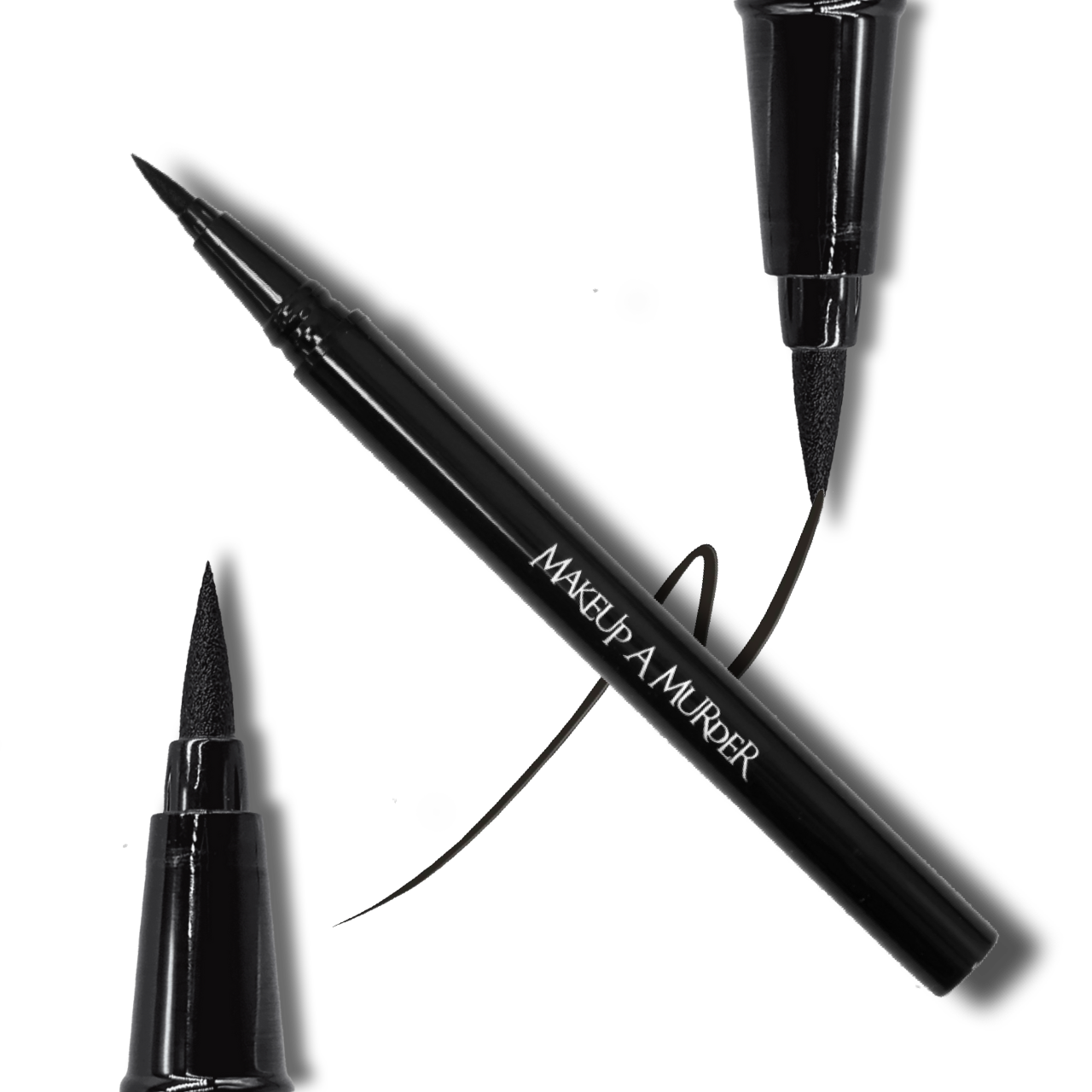 Makeup A Murder, INC forensic eyeliner pen with precise black eyeliner tip for detailed eye makeup application.