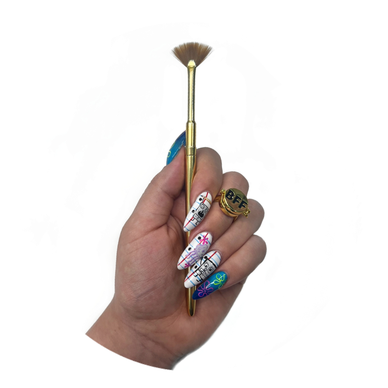 Makeup A Murder, INC Sketch Artist Brush for makeup application, featuring a 12mm script design and soft bristles.