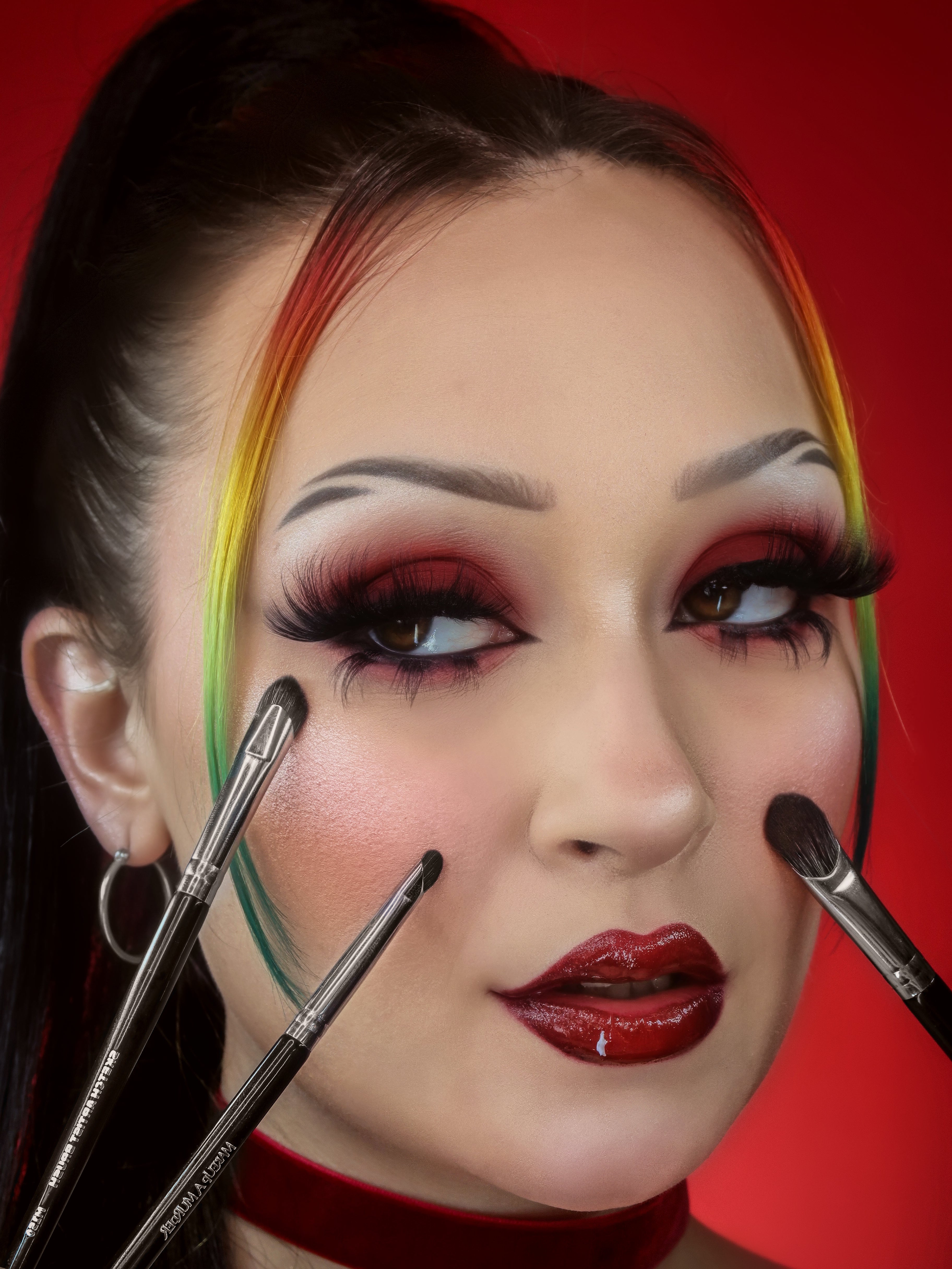 Master Sketch Artist Pigment Brushes collection by Makeup A Murder, INC featuring a full set of professional makeup brushes.