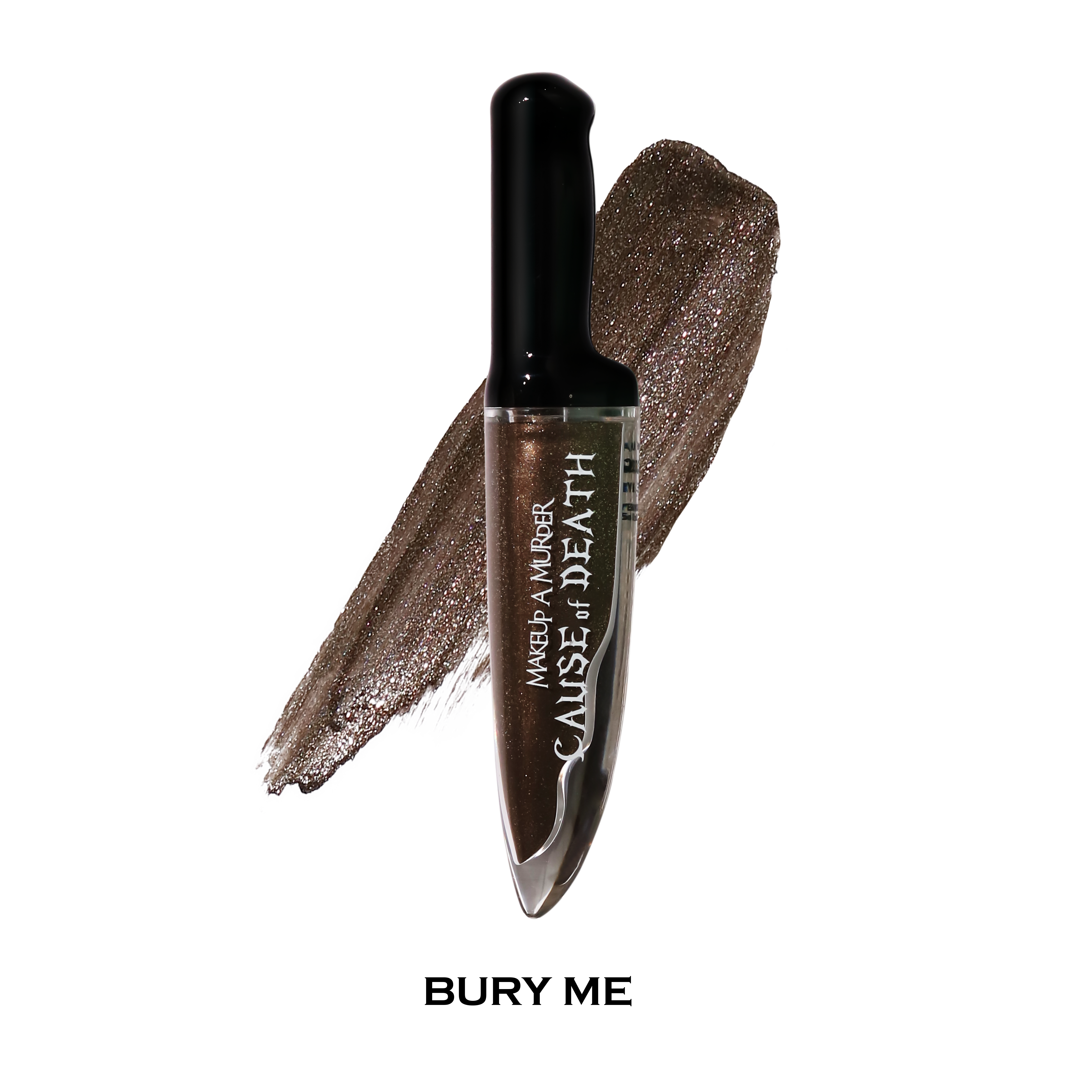 Makeup A Murder, INC Cause of Death Rainbow Liquid Eyeshadow Collection master palette with red coffin design and vibrant shades.