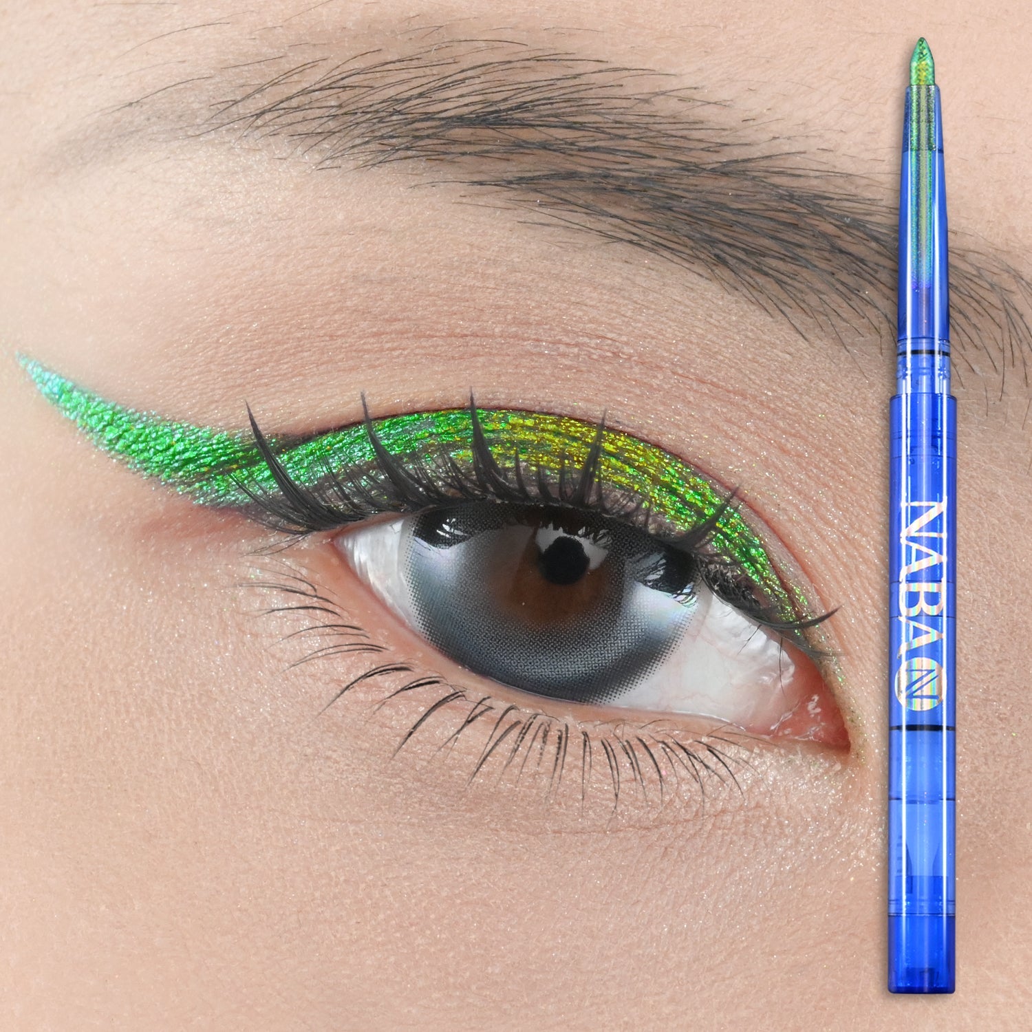 NABA Cosmetics USA Eyeliner Tox in sleek black pencil, shown with sharpened tip ready for precise eye makeup application.