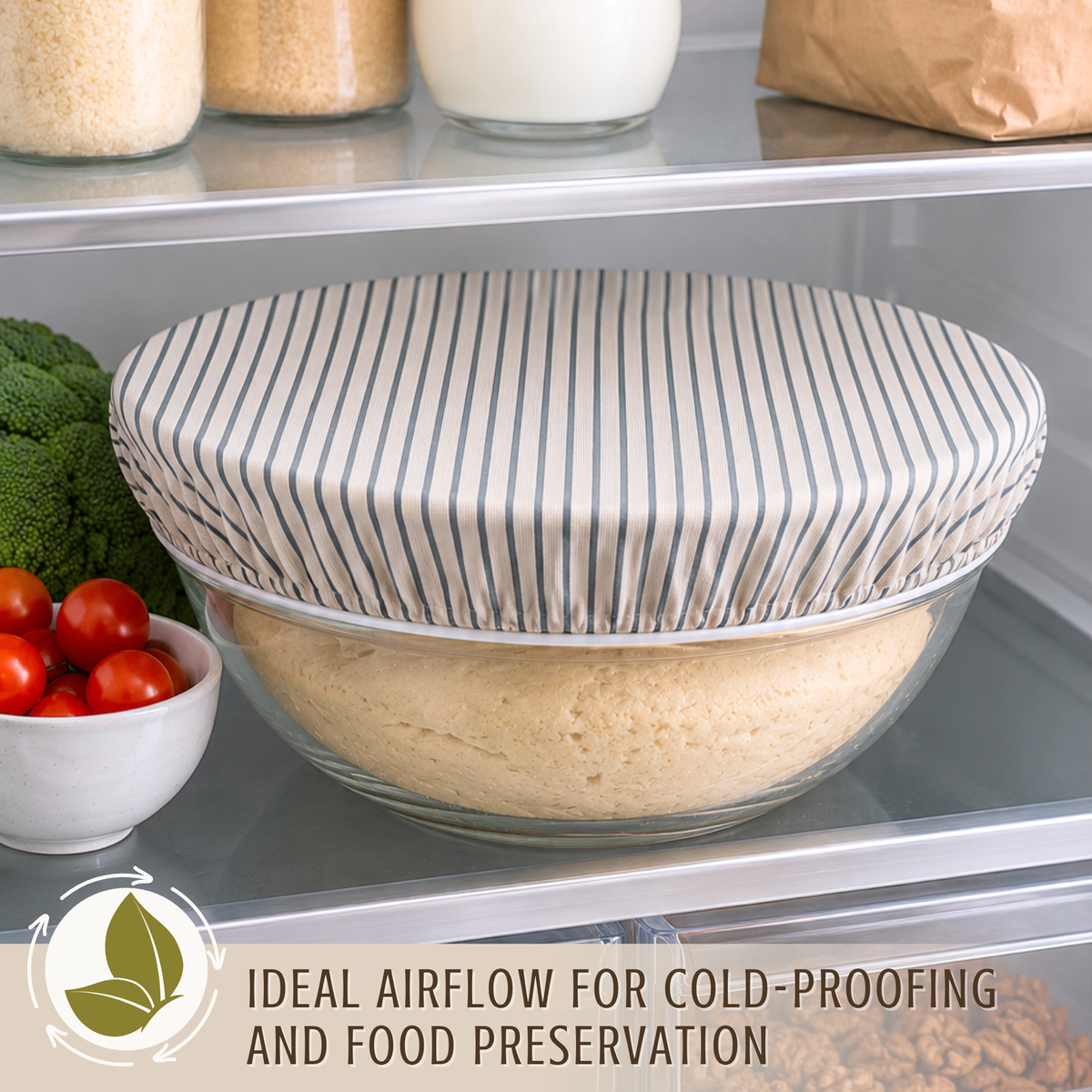 Reusable beeswax bowl covers for bread proofing from Nectar & Nest, XL size 12-inch, natural beeswax material, eco-friendly bread proofing covers