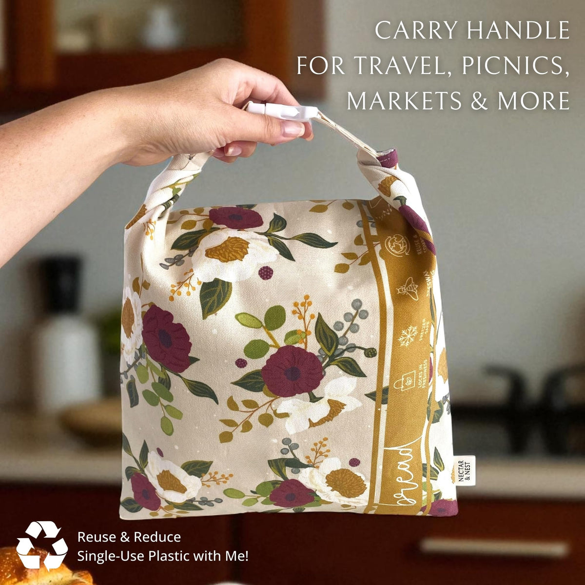 Limited-edition Nectar & Nest Artist Series bread baker set with a toile tale design, featuring baking tools and accessories.