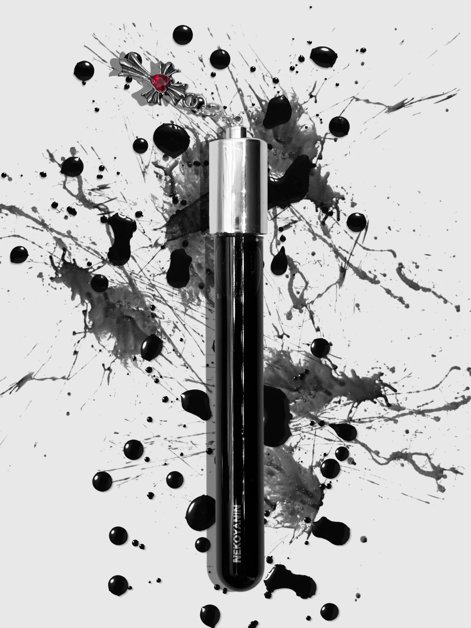 Nekoyanin Bloodline Lip Stain lip tint applied to lips, showcasing a vibrant, long-lasting lip color with a smooth finish.