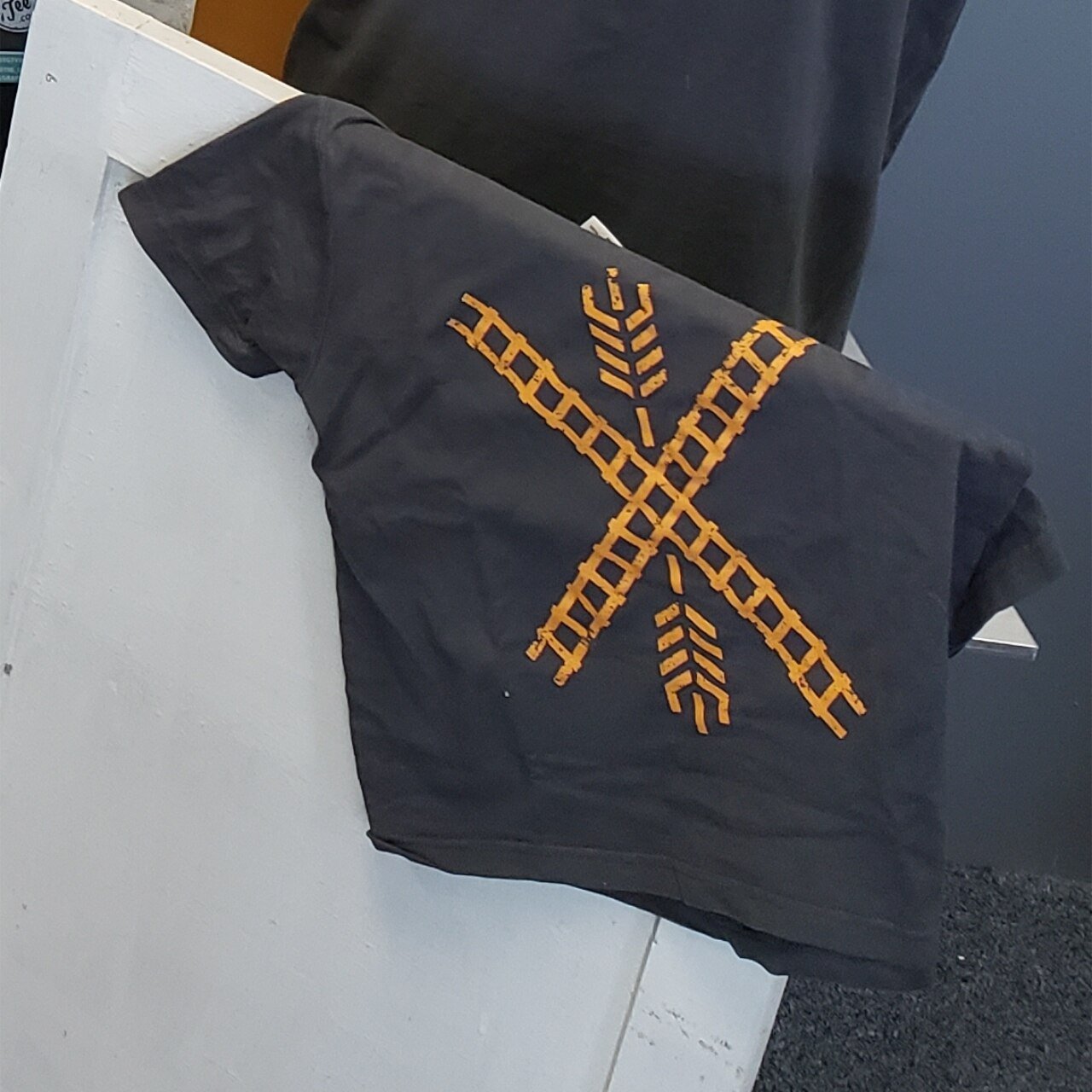 Youth graphic T-shirt featuring a Newton flag design, made by The Graphic Tee, with a comfortable wash finish.