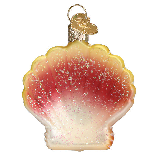 Old World Christmas Sunrise Shell Ornament featuring a colorful shell design, perfect for holiday or tropical-themed decor