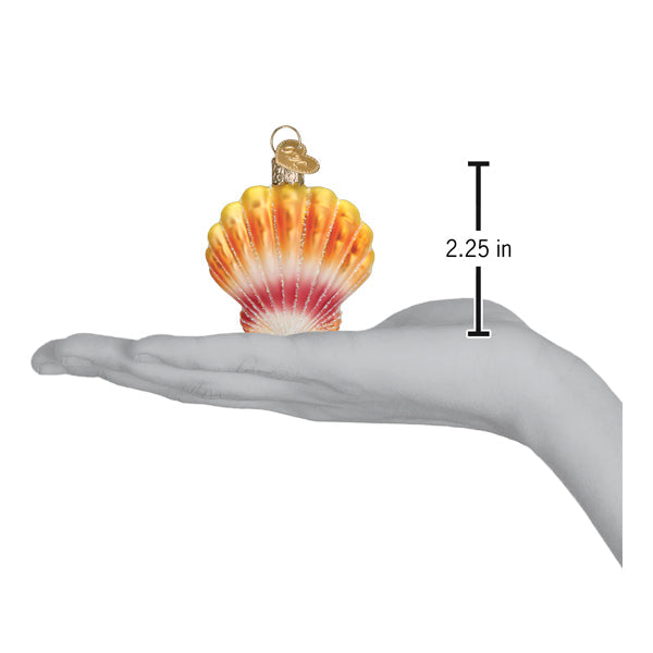 Sunrise Shell ornament by Old World Christmas featuring a colorful shell design on a decorative holiday ornament.