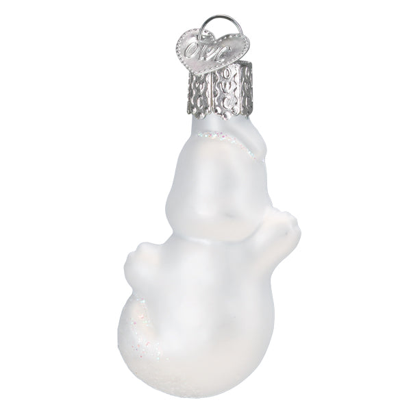Mini Ghost Ornament by Old World Christmas, featuring a detailed ghost figure with a festive holiday design.