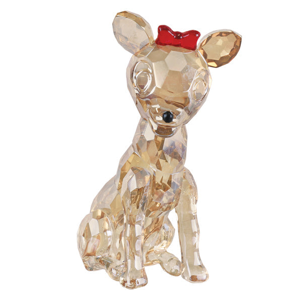 Old World Christmas Clarice Crystal Figurine featuring a detailed, sparkling crystal deer with intricate design and festive charm.