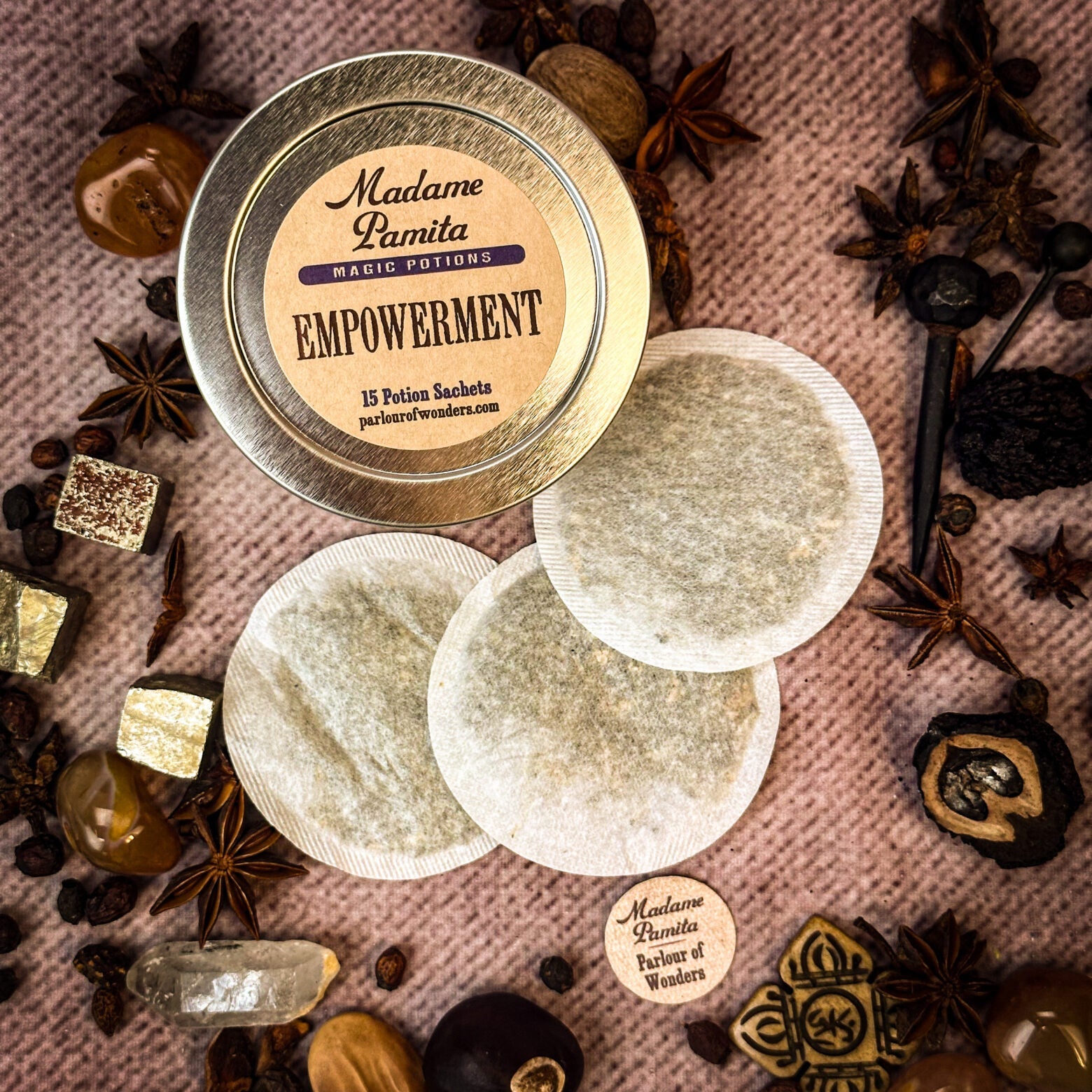 Parlour of Wonders Empowerment Potion Spell Kit with 15 potion sachets for boosting confidence and positive energy.
