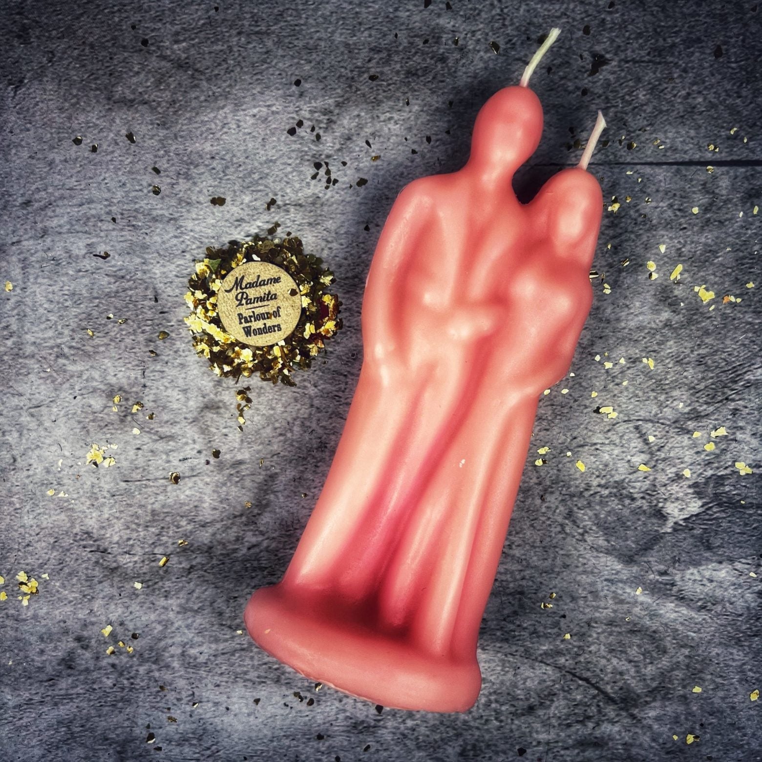 Beeswax Happy Marriage Spell Candle by Parlour of Wonders, yellow beeswax candle for commitment and union magic.