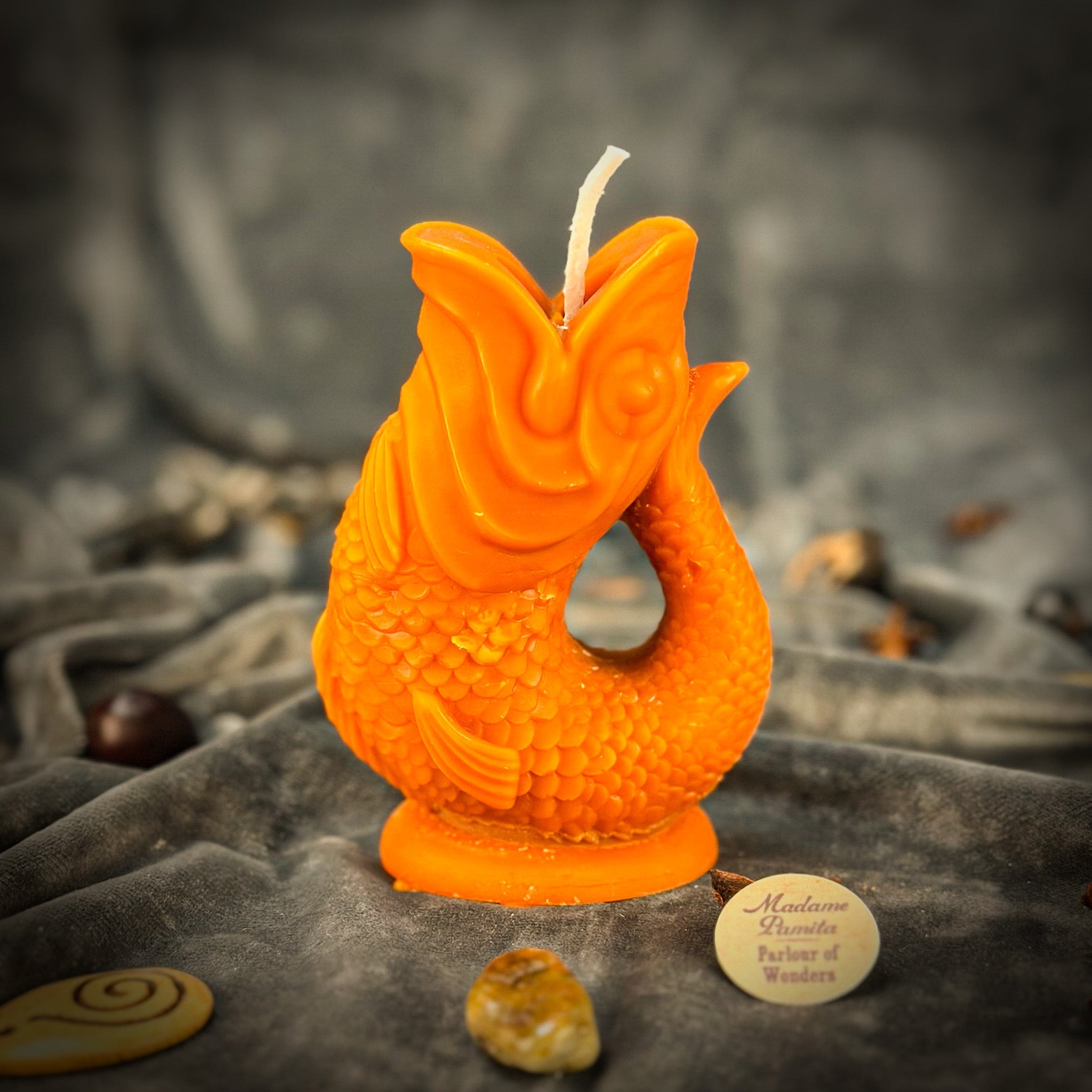 Blue Magic Fish Wishing Candle Spell Kit by Parlour of Wonders for manifestation and dream magic, featuring candle and spell components.