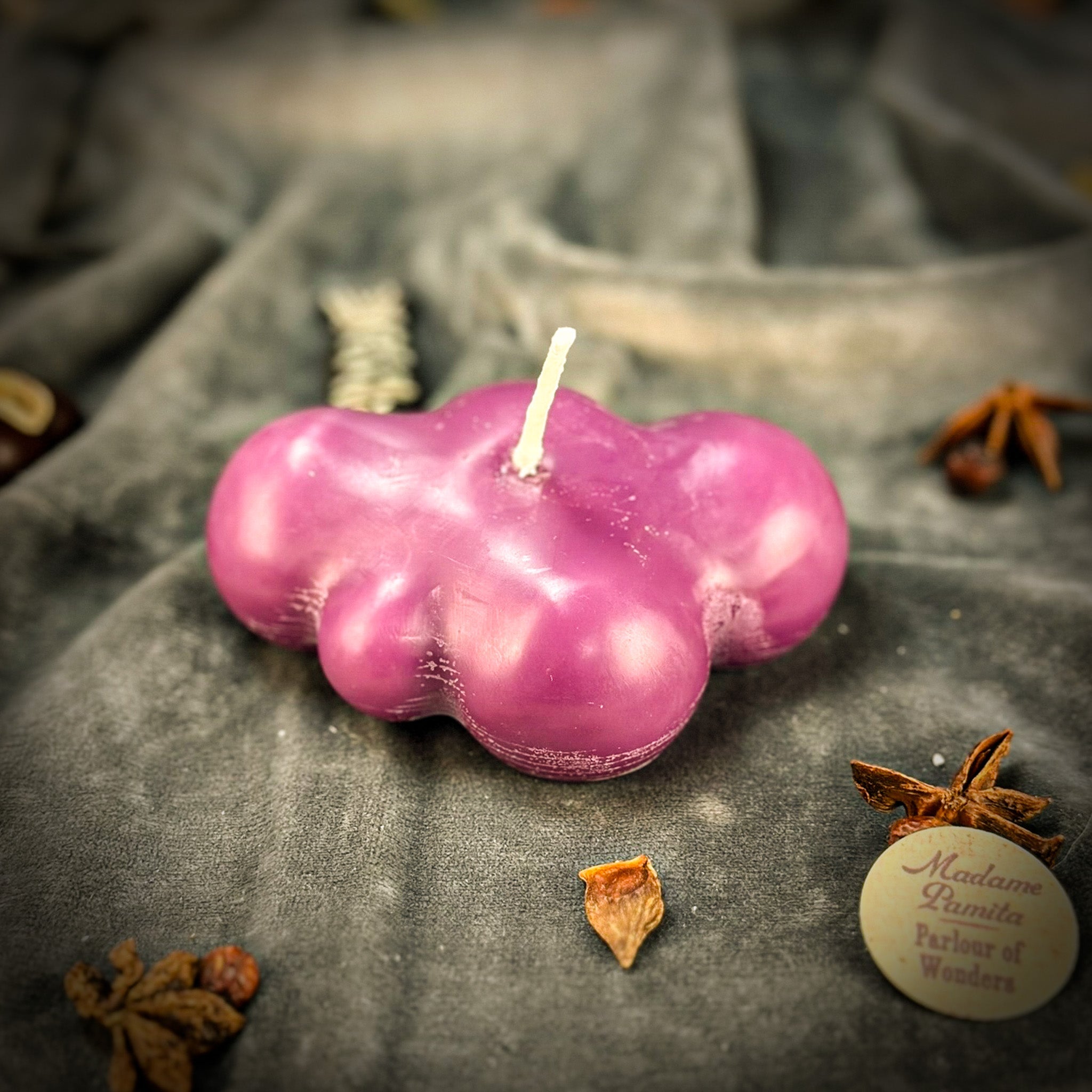 Blue Dreamy Cloud Candle Spell Kit from Parlour of Wonders for restful sleep, dreamwork, and relaxation magic.