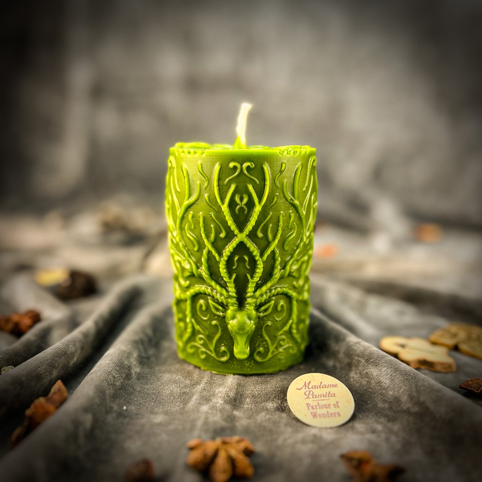 Parlour of Wonders Stag of the Quest Candle Spell Kit with brown candle, designed for spiritual guidance and life’s mission magic.