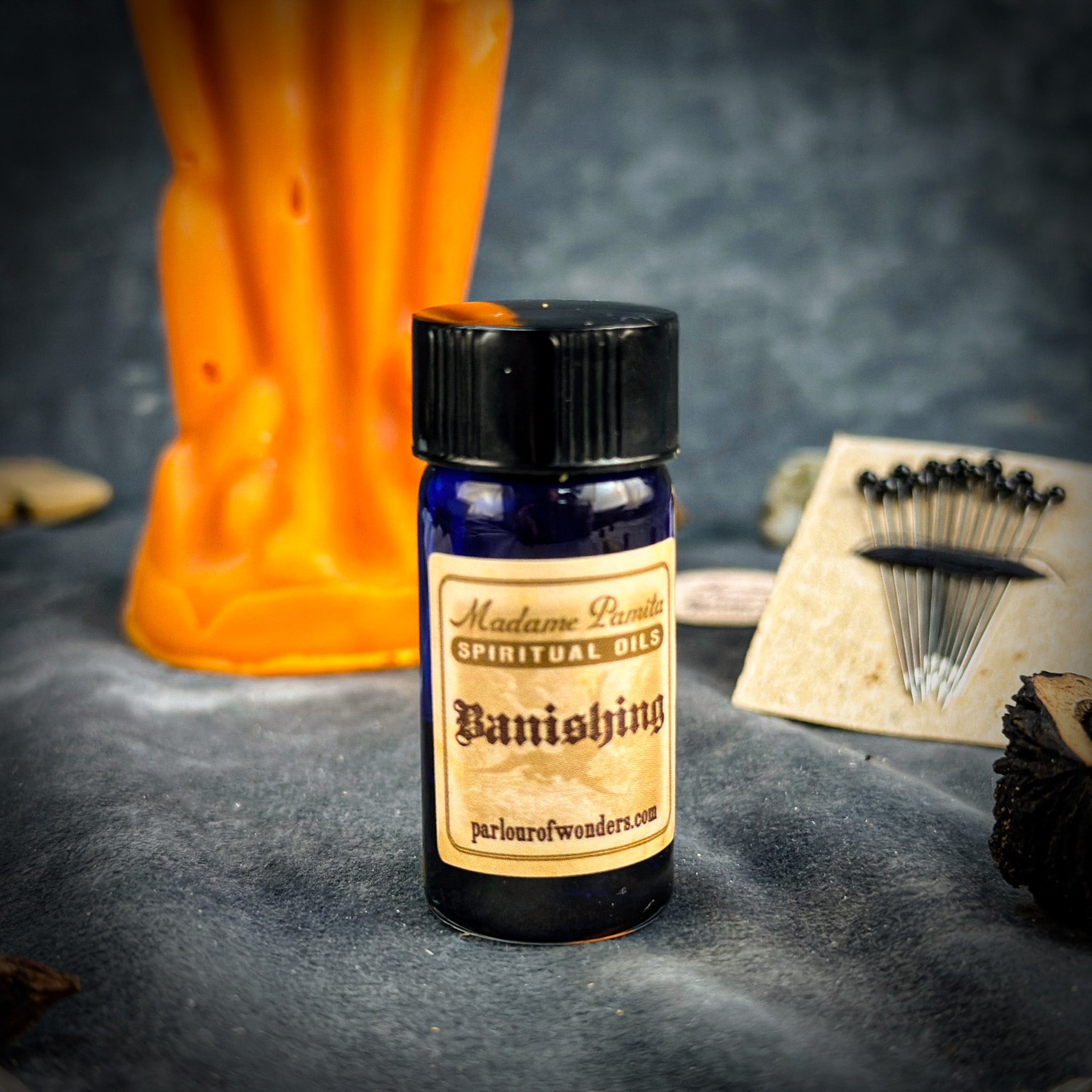 Parlour of Wonders Hex the Patriarchy Candle Spell Kit with candles, herbs, and tools for empowerment and justice spell casting.