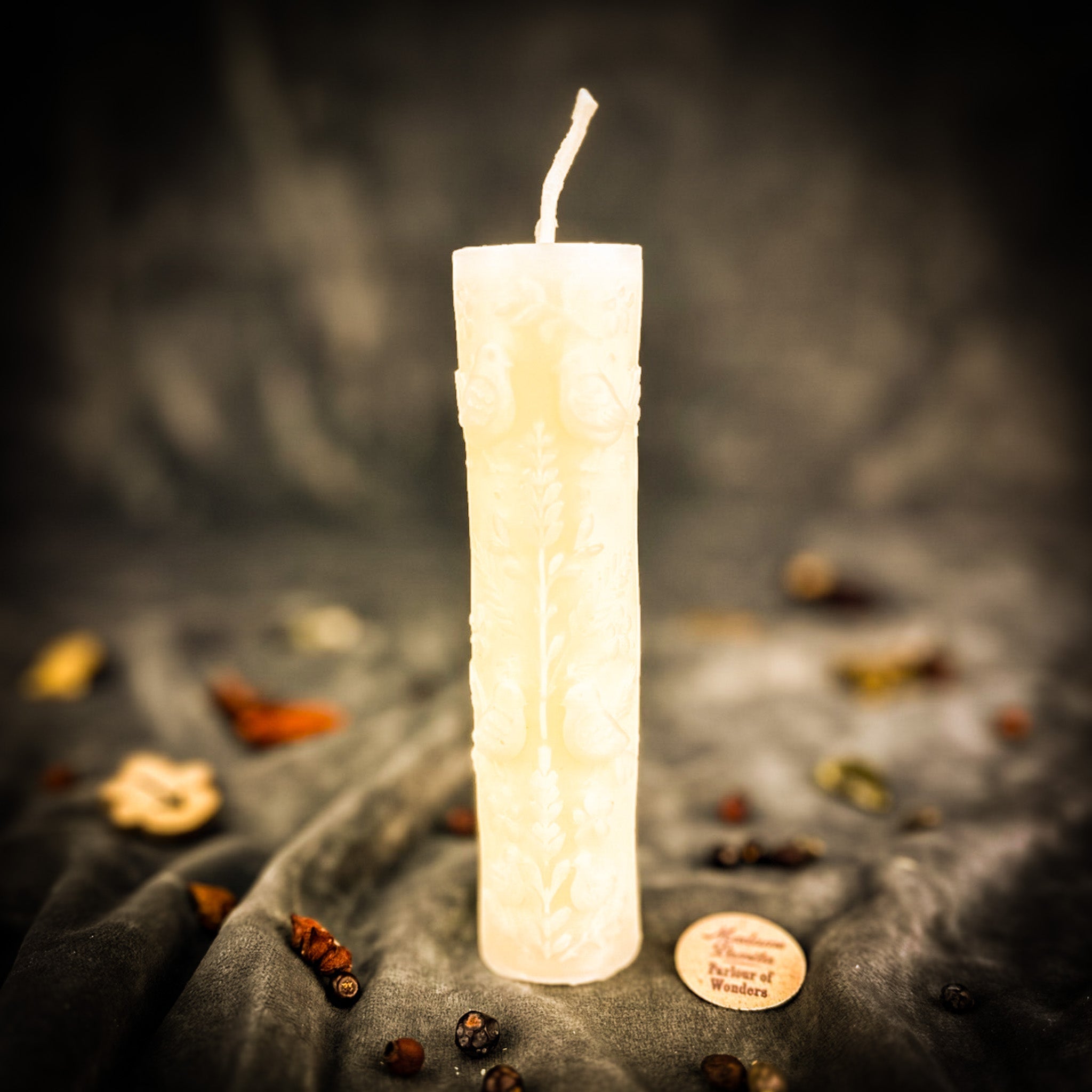 Parlour of Wonders Tree of Life Candle Spell Kit with green candles and herbal ingredients for growth and connection rituals.